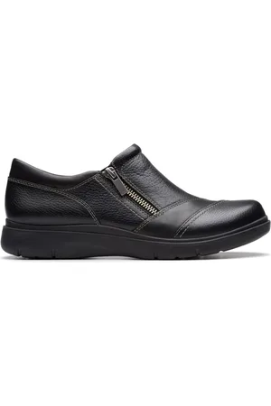 Clarks Sko, Dame, Sort, 41 EU, Læder, Komfortabel Læder Loafer