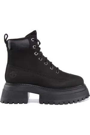 Timberland Sko, Dame, Sort, 38 EU, Læder, Platform Snørestøvler