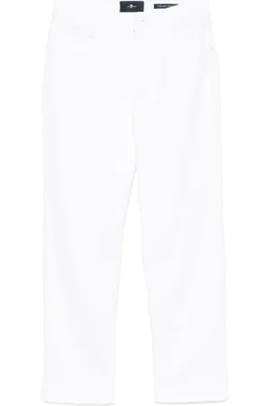 7 for all Mankind Jeans, Dame, Hvid, W26, Bomuld, Straight Ankle Soleil Jeans