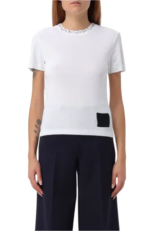 LIVIANA CONTI Top, Dame, Hvid, L, Bomuld, Hvid T-shirt