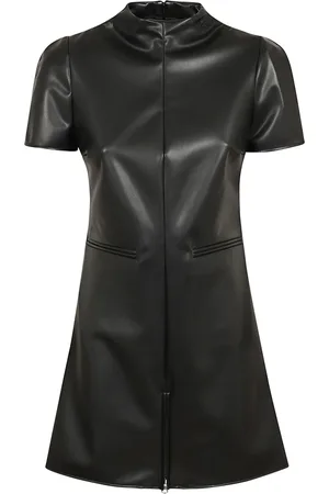 Courrèges Kjole, Dame, Sort, XS, Polyester, Kort Kjole