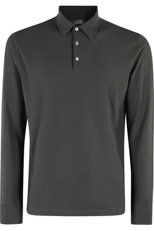 ZANONE Top, Herre, Grøn, L, Bomuld, Mørkegrøn Polo Shirt Ice Cotton