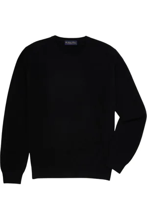 Brooks Brothers Strik, Herre, Sort, S, Cashmere, Cashmere Crew-Neck Sweater