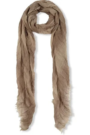 Cortana Tilbehør, Dame, Brun, ONE SIZE, Cashmere, Stribet Mink Cashmere Silketørklæde