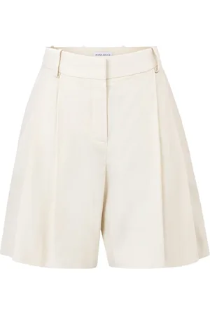 Nina Ricci Shorts, Dame, Hvid, S, Wide Plisserede Shorts