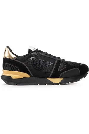 Emporio Armani Sko, Herre, Sort, 44 EU, Læder, Sneakers