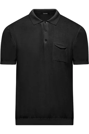 Bomboogie Top, Herre, Sort, L, Bomuld, Strikket Polo Shirt i Bomuld