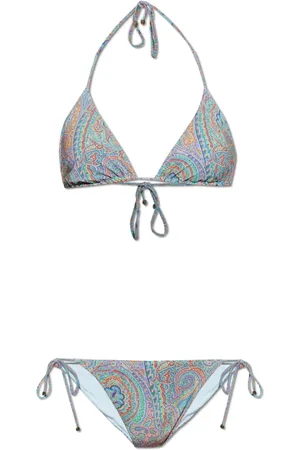 Etro Badetøj, Dame, Flerfarvet, L, Paisley-mønstret Bikini Sæt