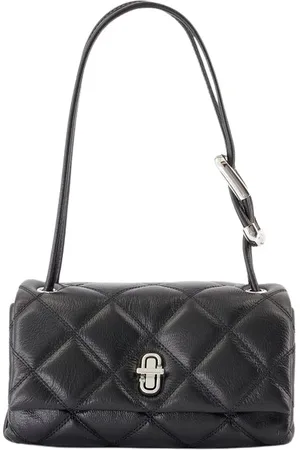 Marc Jacobs Taske, Dame, Sort, ONE SIZE, Uld, Sort læder dobbelt kæde skuldertaske