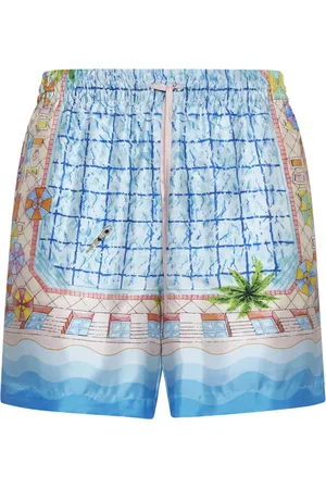 Casablanca Shorts, Herre, Flerfarvet, M, Le Plongeon Silk Shorts