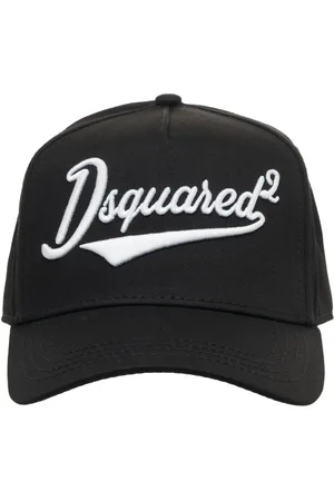 Dsquared2 Tilbehør, Herre, Sort, ONE SIZE, Bomuld, Sort baseballkasket med logo design, justerbar