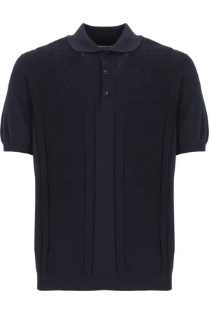 Brunello Cucinelli Top, Herre, Blå, L, Bomuld, Bomulds Polo Shirt