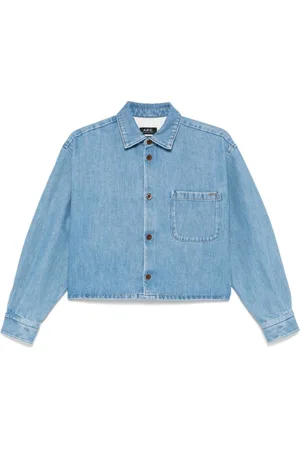 A.P.C. Jakke, Dame, Blå, S, Bomuld, Shirt Samantha