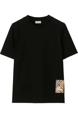 Burberry Top, Dame, Sort, XS, Bomuld, A1189 Sort T-shirt