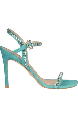 Stuart Weitzman Sko, Dame, Grøn, 38 1/2 EU, Capri Gemcut Højhælede Sandaler