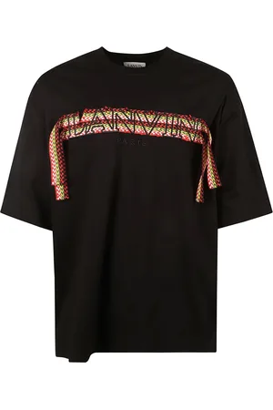 Lanvin Top, Herre, Sort, S, Bomuld, Curblace Crewneck T-shirt