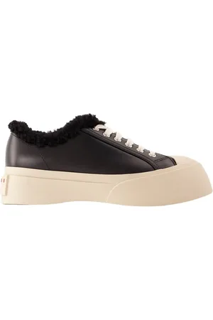 Marni Sko, Dame, Sort, 36 EU, Læder, Sort Lace Sneakers - Læder