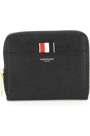 Thom Browne Tilbehør, Dame, Sort, ONE SIZE, Læder, Punge og Kortholdere