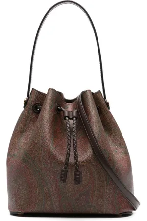 Etro Taske, Dame, Brun, ONE SIZE, Uld, Drawstring Skuldertaske