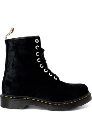 Dr. Martens Sko, Dame, Sort, 37 EU, Velvet Lace-Up Chunky Støvler