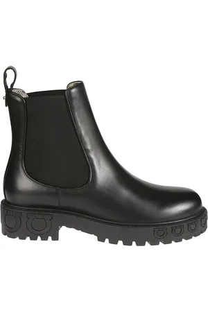 Salvatore Ferragamo Sko, Dame, Sort, 35 EU, Uld, Stilfulde Chelsea Støvler