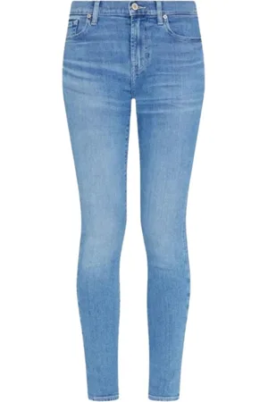 7 for all Mankind Jeans, Herre, Blå, W29, Bomuld, Skinny Jeans