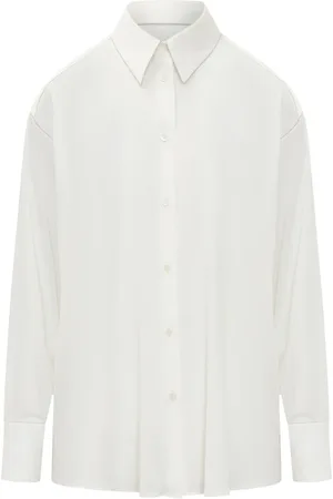 Fabiana Filippi Bluser & Skjorter, Dame, Hvid, XL, Rhinestone Skjorte