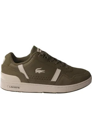 Lacoste Sko, Herre, Grøn, 41 EU, Læder, Grønne sports sneakers i læder og ruskind