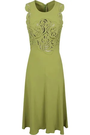 ERMANNO SCERVINO Kjole, Dame, Grøn, XS, Uld, Midi Kjole
