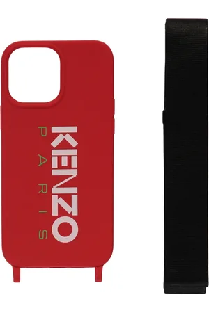 Kenzo Tilbehør, unisex, Rød, ONE SIZE, Uld, Stilfuldt iPhone 13 Pro Max Etui
