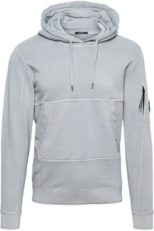 C.P. Company Sweathshirts & Hoodies, Herre, Grå, L, Bomuld, Resist Dyed Cotton Fleece Hoodie