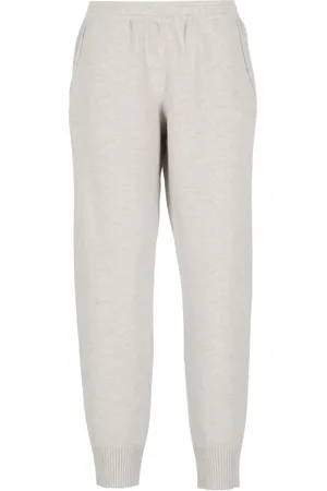 Brunello Cucinelli Bukser, Dame, , XS, Uld, Elfenbensfarvede uldblandingsbukser med elastisk talje