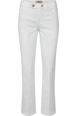 Mos Mosh Jeans, Dame, Hvid, W24, Hvid Ankel Jeans