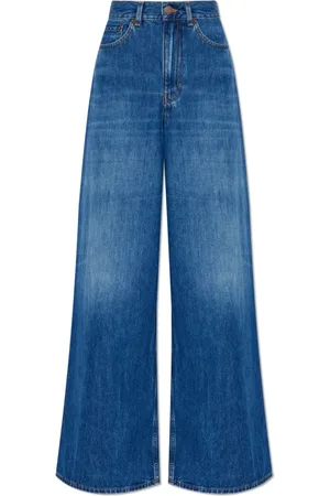 Chloé Jeans, Dame, Blå, W28, Bomuld, Højtaljede Vide Jeans