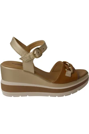 Nero Giardini Sko, Dame, Brun, 40 EU, Læder, Læder Sandal med Kilehæl