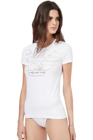 EA7 Top, Dame, Hvid, XS, Polyester, T-Shirt