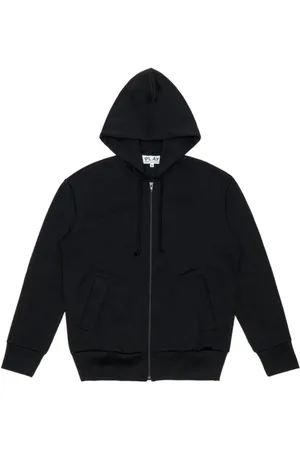 Comme des Garçons Sweathshirts & Hoodies, Herre, Sort, L, Polyester, Hættetrøje med lynlås