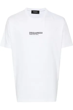 Dsquared2 Top, Herre, Hvid, 2XL, Bomuld, Bomuld T-shirt med unikt design