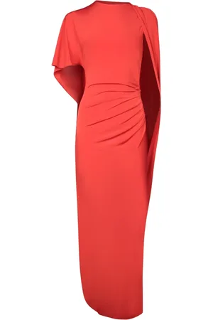 Stella McCartney Kjole, Dame, Rød, S, Elegant Asymmetrisk Ærmekjole