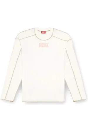 Diesel Top, Herre, Hvid, XL, Uld, Stilfuld Denim Jeans Kollektion