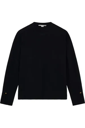 Stella McCartney Strik, Dame, Sort, M, Uld, Iconic Merino Knit Jumper