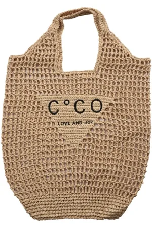 Co`Couture Taske, Dame, , ONE SIZE, Uld, Håndvævet shopper taske i strå