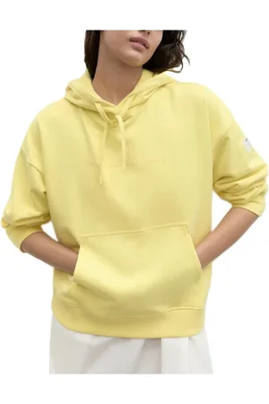 ECOALF Sweathshirts & Hoodies, Dame, Gul, XS, Bomuld, Sudadera Bottropalf Amarilla Hoodie
