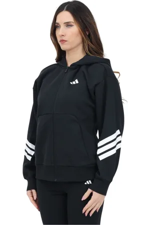 adidas Sweathshirts & Hoodies, Dame, Sort, M, Bomuld, Future Icons 3-Stripes Full-Zip Hættetrøje