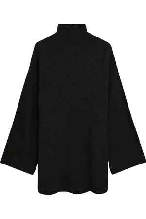 By Malene Birger Strik, Dame, Sort, M, Uld, Camira Oversize Turtleneck Sweater
