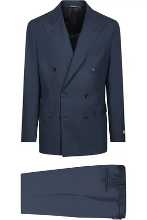 CANALI Jakkesæt, Herre, Blå, XL, Uld, Double-Breasted Suit