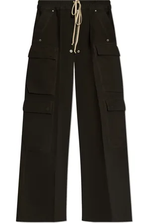 Rick Owens Bukser, Herre, Sort, L, Bomuld, Bukser Cargobælter