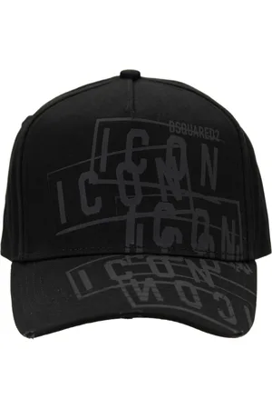 Dsquared2 Tilbehør, unisex, Sort, ONE SIZE, Bomuld, Ikonisk baseballkasket med spænde