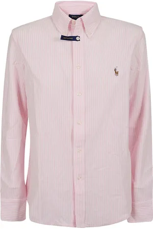 Ralph Lauren Bluser & Skjorter, Dame, Lyserød, M, Bomuld, & Purple Bomuld Skjorte