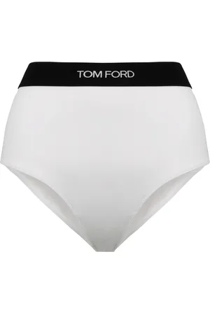 Tom Ford Undertøj, Dame, Hvid, XS, Uld, Slip med logoet elastikbånd